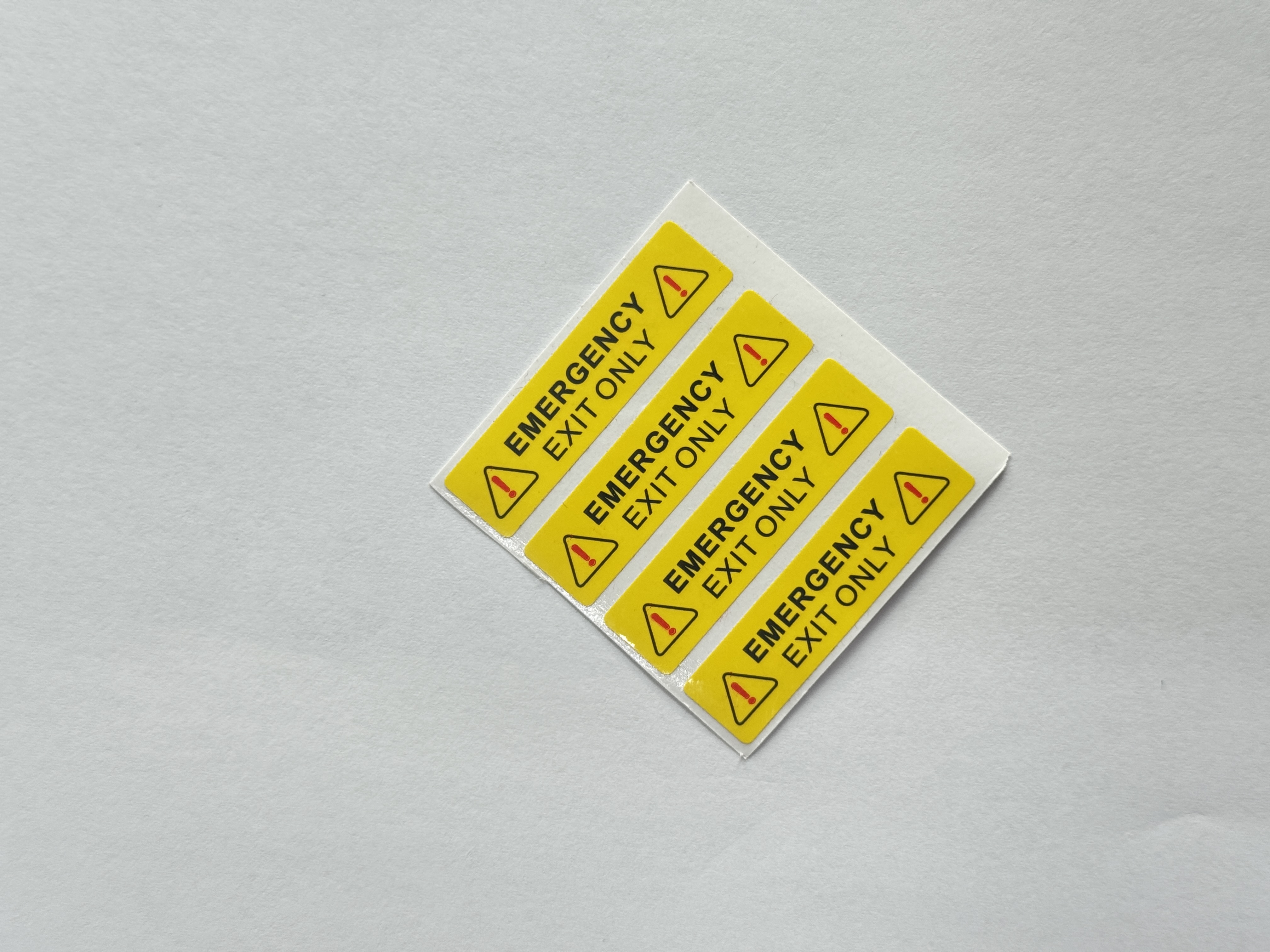 Tesla Emergency Handle Door Warning Label - Emergency Exit Only Stickers Model 3